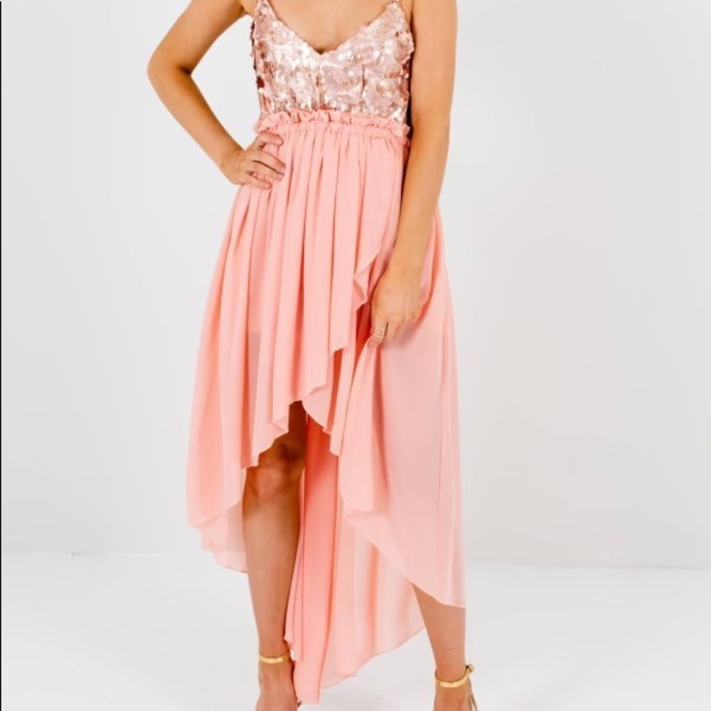 All That Glitters Pink Mini Dress